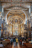 Interior of San Francisco Church, UNESCO, Quito, Ecuador