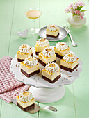 Eggnog and cheese cream slices