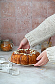 Carrot-orange bundt cake with caramel