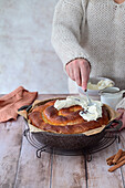 Cinnamon roll tart