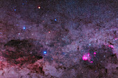 Southern Cross constellation and nearby clusters