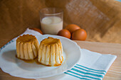 Cr�me caramel made from fresh eggs and milk