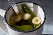 Herbal tea with verbena and Roman camomile