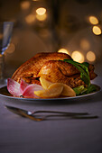 Capon with lemon, ginger, chilli