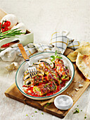 Involtini de Verza - savoy cabbage rolls with salciccia filling