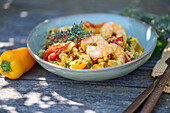 Couscous mit Garnelen 