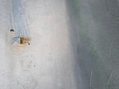 Aerial view of a beautiful tropical beach with clear water and sunbathing people,Siesta Key,United States