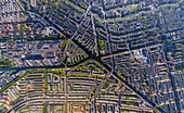 Aerial view of West Amsterdam. Kostverlorenwaart. Amsterdam,Netherlands