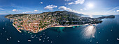 Panoramic aerial image of Villefranche-sur-Mer,France