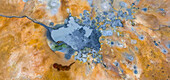 Aerial view of Uzon,Western Thermal Field. Kamchatka,Russia