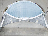 Aerial view of Vingio park with modern structures and a disc golf course,Vilnius,Lithuania