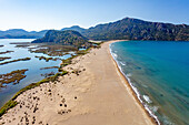 Luftaufnahme von Iztuzu Beach und Dalyan, Türkei