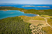 Aerial view of islands and Aegean Sea,Ayvalik,Turkey