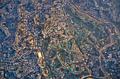 Aerial view of a huge refugee camp with makeshift houses near Myanmar border,Kutupalong Rohingya camp near Ukhia town,Bangladesh