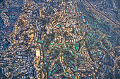 Aerial view of a huge refugee camp with makeshift houses near Myanmar border,Kutupalong Rohingya camp near Ukhia town,Bangladesh