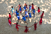 Manikganj,Bangladesh - 19 September 2018: view of kids playing and enjoying free time after school in Manikganj,Bangladesh