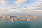 Aerial view of the artificial island The Palm Jumeirah,Dubai,United Arab Emirates