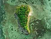 Aerial view of Sulpa island in Philippines