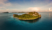 Aerial view of karst island in archipelago of El Nido,the Philippines