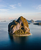 Aerial view of karst island in archipelago of El Nido,the Philippines