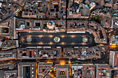 Aerial view of Piazza Navona (Navona square) in Rome old town,Lazio,Italy