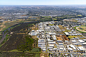 Aerial view of an industrial area in Breakwater,Victoria,Australia
