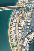 Aerial view of new buildings on Daria island in Dubai,U.A.E