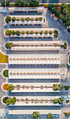 Abstract aerial view of a parking area in Dubai,U.A.E