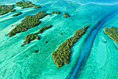 Aerial view of the lagoon at Aldabra atoll,Seychelles