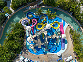 Luftaufnahme eines Wasserparks, Delaporte Point, Nassau, Bahamas