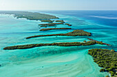 aerial view of the islets in the west Channels,Aldabra atoll,Seychelles