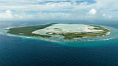 Aerial view of Coral Atoll and Lagoon,Seychelles