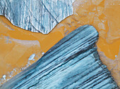 Aerial view of abstract patterns and textures in vibrant colors,Hofn,Iceland