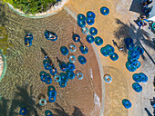 Aerial view of Delaporte Point with BHA Bay Waterpark,Inflatable Float,Nassau,The Bahamas