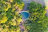 Aerial view of Maquinit Hot Spring,Coron,Palawan,Philippines