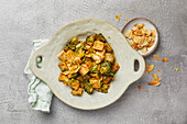Vegan pesto tofu gnocchi