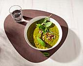 Spinach dal soup