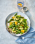Asparagus and avocado salad with orange