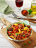Bell pepper beef ragout