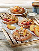 Streusel pastries with plums