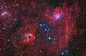 Emission nebulae, optical image