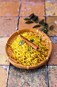 Indian jeera rice with spices