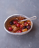 Autumn fruits in syrup