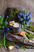 Hot chocolate with roasted marshmallows