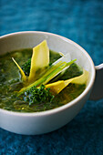 Kale soup with ginger