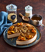 Banana and caramel cheesecake