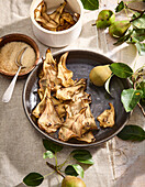 Dried pear crisps