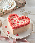 Heart-Shaped Buttermilk Raspberry Cake