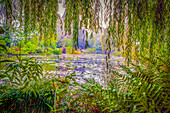 Giverny, France. Landscape view of Claude Monet's famous Japanese water garden