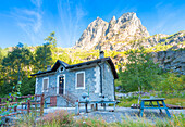 Schutzhütte Noaschetta, Vallone di Noaschetta, Valle dell Orco, Gran Paradiso Nationalpark, Provinz Turin, italienische Alpen, Piemont, Italien